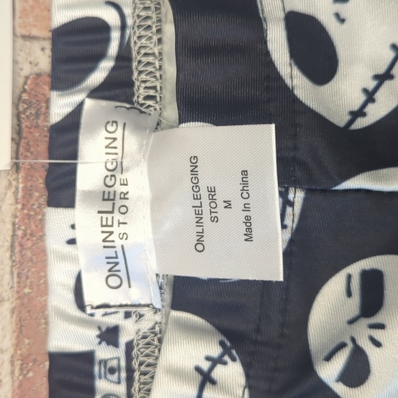 The Nightmare Before Christmas Halloween Jack Skellington Skull Leggings‎ Medium - Picture 7 of 14